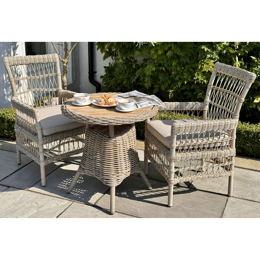 Stella Outdoor Bistro Table with Wood Top