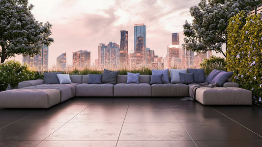 Modern Grey Outdoor Modular Sofa